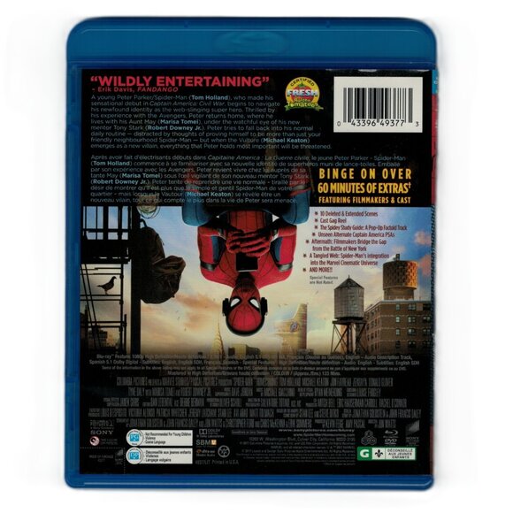 Spider-Man - Homecoming (Blu-ray + DVD) 2017 Tom Holland, Michael Keaton - Picture 2 of 2